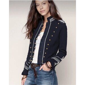 Denim & Supply Ralph Lauren Navy Military Jacket - Extra Small